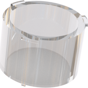A 3D render of a plastic cylinder with a membrane bottom and open top.