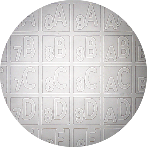 gridded coverslip sample